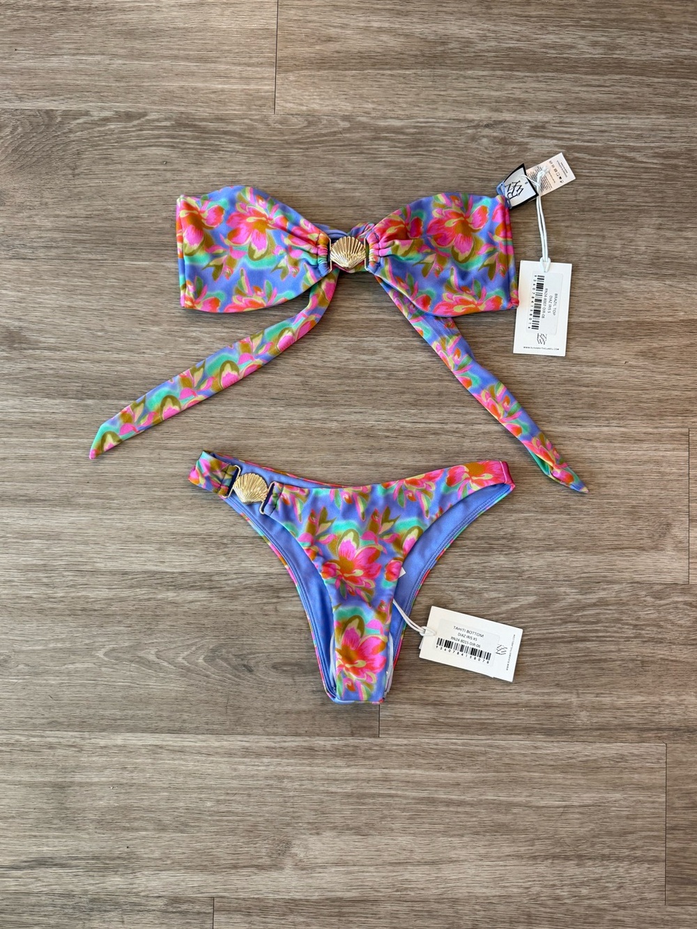 NWT Runaway The Label Diaz Iris Bikini Set, Small Top and XS Bottom
